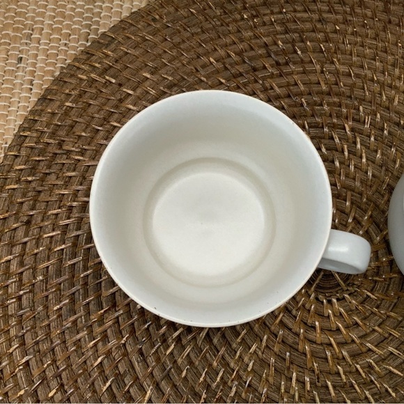 Vintage Pfaltzgraff Coffee Cups Ivory Blue Folk Art Stoneware Kitchen Ware 2 - Picture 12 of 13